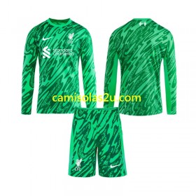 Camisolas de futebol Liverpool Guarda Redes Criança Equipamento Alternativa 2024/25 Manga Comprida